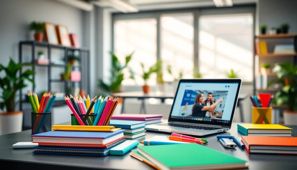 Engaging view of stationery suppliers uk products displayed in an inspiring office setting.