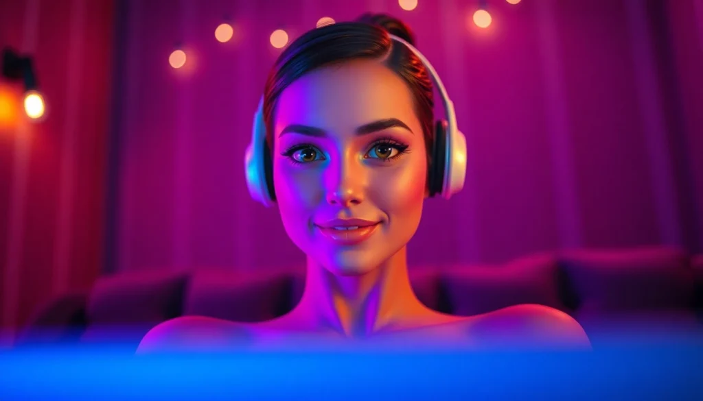 Sparking intimate conversations with AI sexting through a stylish digital avatar interface.