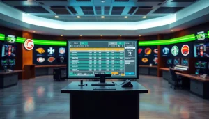 Engaging sports betting South Carolina scene featuring a modern interface and vibrant atmosphere.