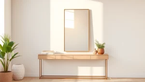 Stylish handmade and designer mirrors available at https://merithome.co.uk in a cozy interior setting.