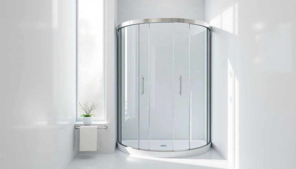 Duschkabine 90x90 in einem modernen, hellen Badezimmer mit elegantem Design.