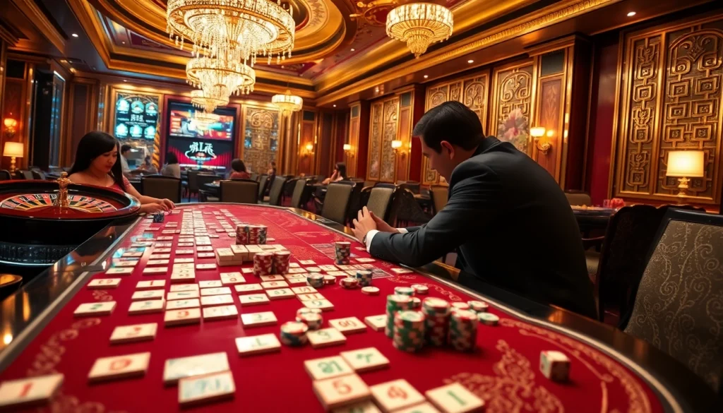 Rasakan permainan yang mendebarkan dengan Link Mahjong dalam suasana kasino mewah, menampilkan ubin berwarna cerah dan chip poker.