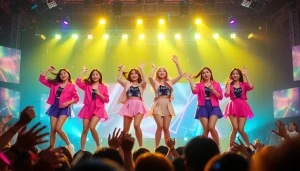 Catch the latest Blackpink news with this vibrant stage performance of the group.