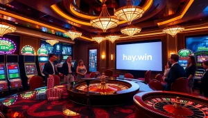 Experience the thrill at hay.win's luxurious casino tables filled with vibrant games and enthusiastic players.