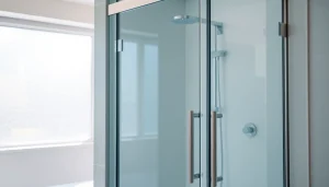 Enhance your bathroom with elegant shower doors showcasing a sleek design and modern finish.