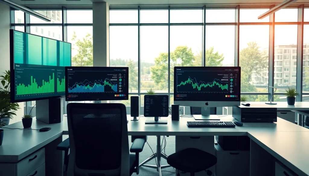 zirvegrupbilgisayar modern bir ofiste verimli çalışma alanı oluşturmaktadır.