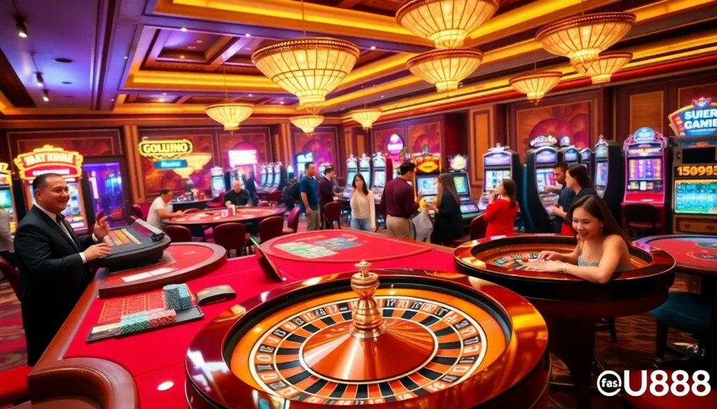 Experience the excitement at U888's vibrant casino tables with lively action and winning moments.