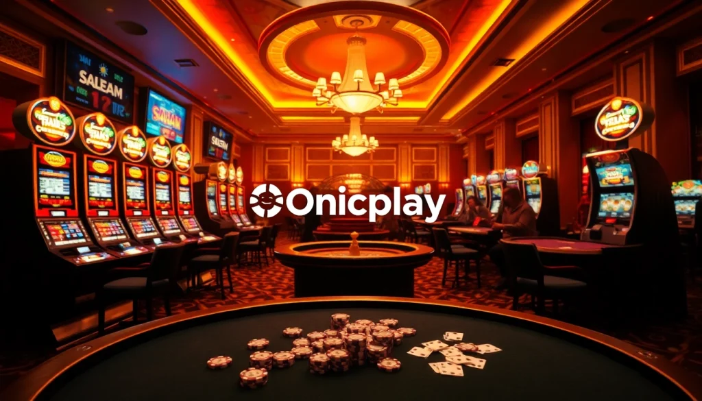 Experience the thrill of winning with Onicplay at luxurious slot machines and vibrant casino tables.