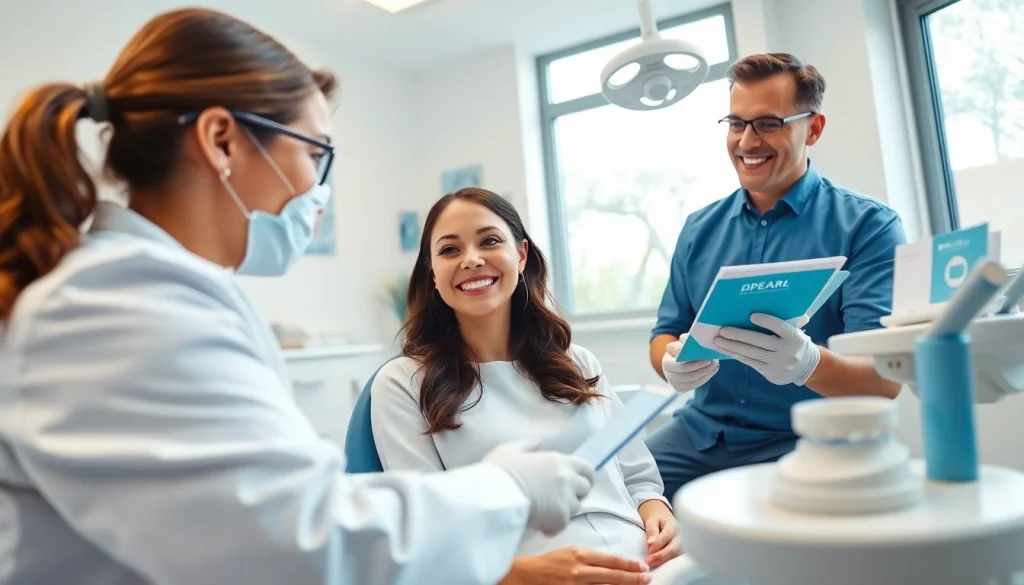 DPEARL 口コミ consultation scene in a modern dental clinic, showcasing patient care and orthodontic expertise.