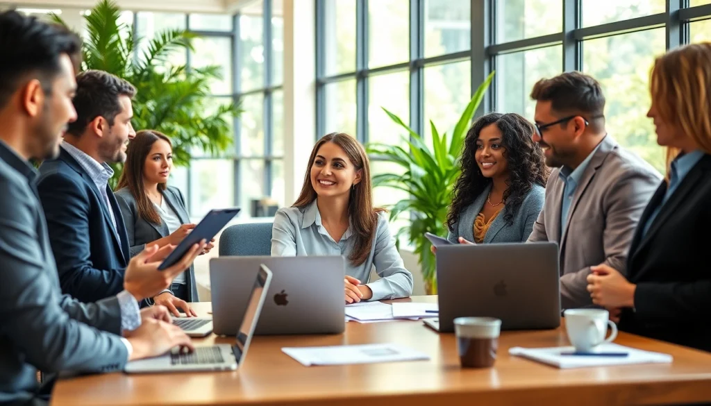 Dynamic interaction in a sales talent marketplace illustrating collaboration among sales professionals.