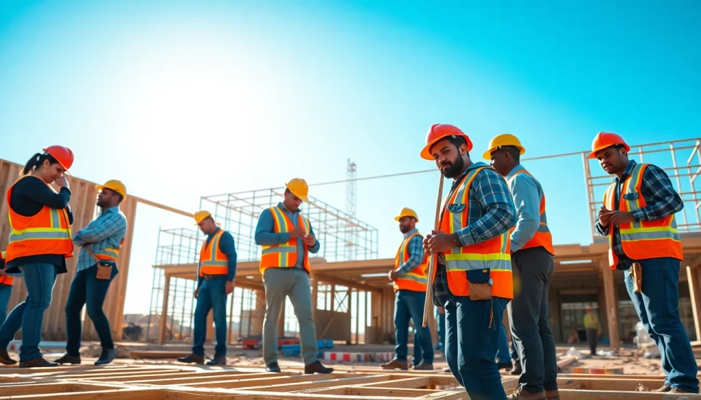 Construction apprenticeships in the Carolinas showcasing teamwork and skill development on-site.