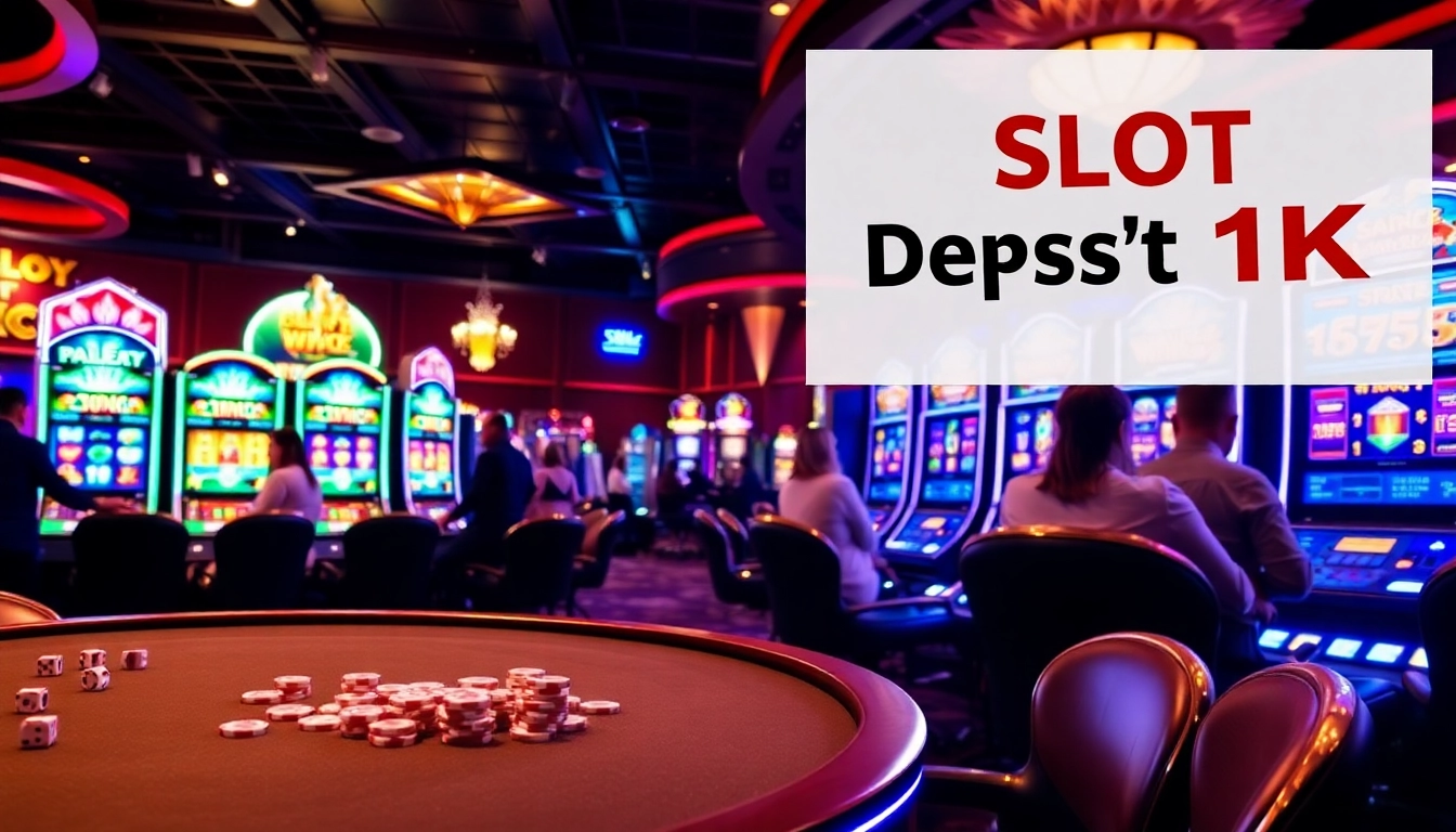 Rasakan sensasi aksi slot deposit 1K di kasino yang hidup penuh pemain yang bersemangat.