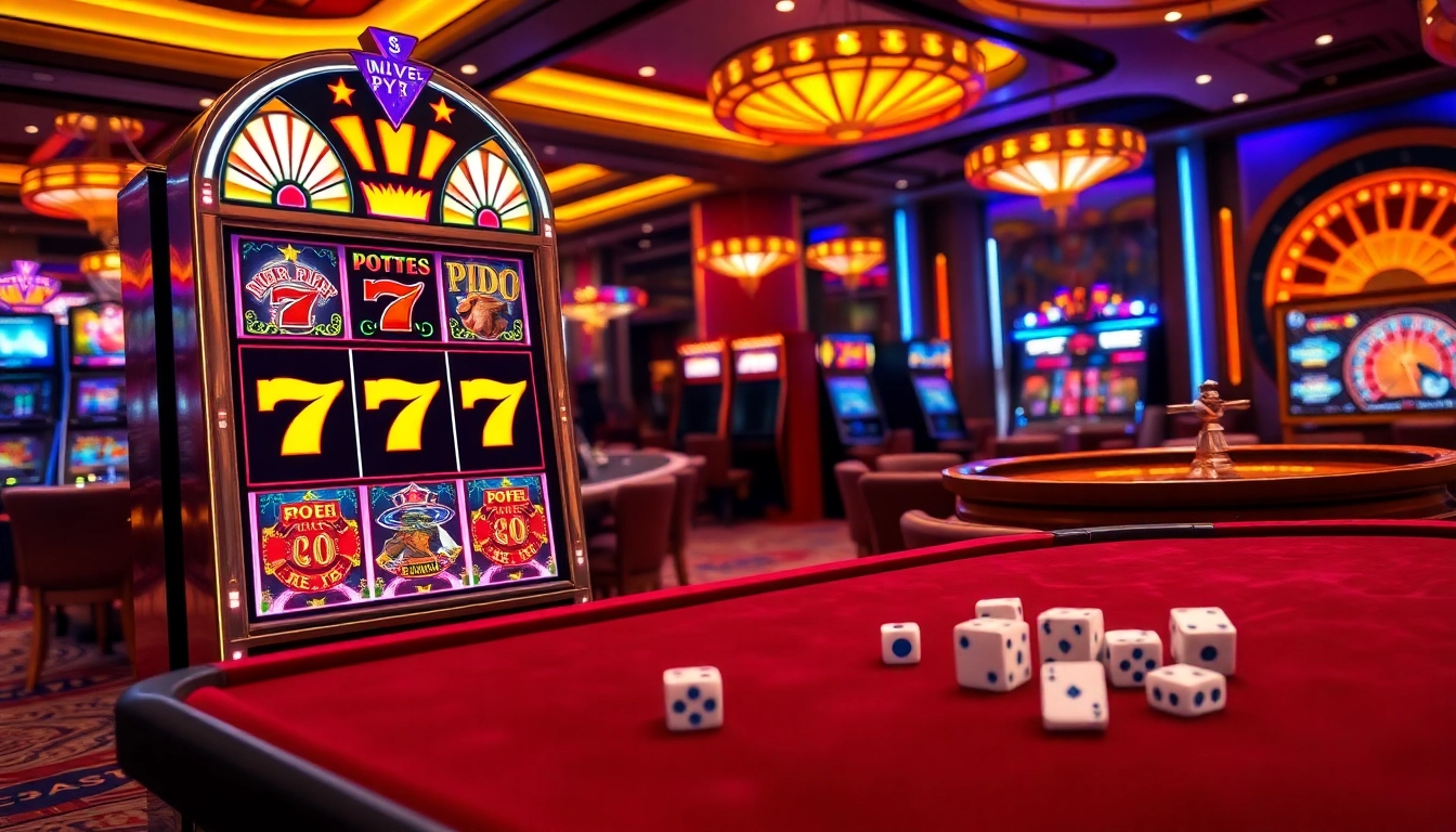 Experience the excitement of the seven77 slot machine in a luxurious casino atmosphere.