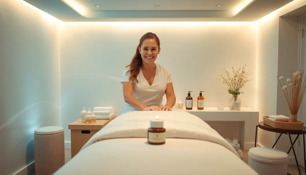 출장 massage service with a professional masseuse in a serene setting.