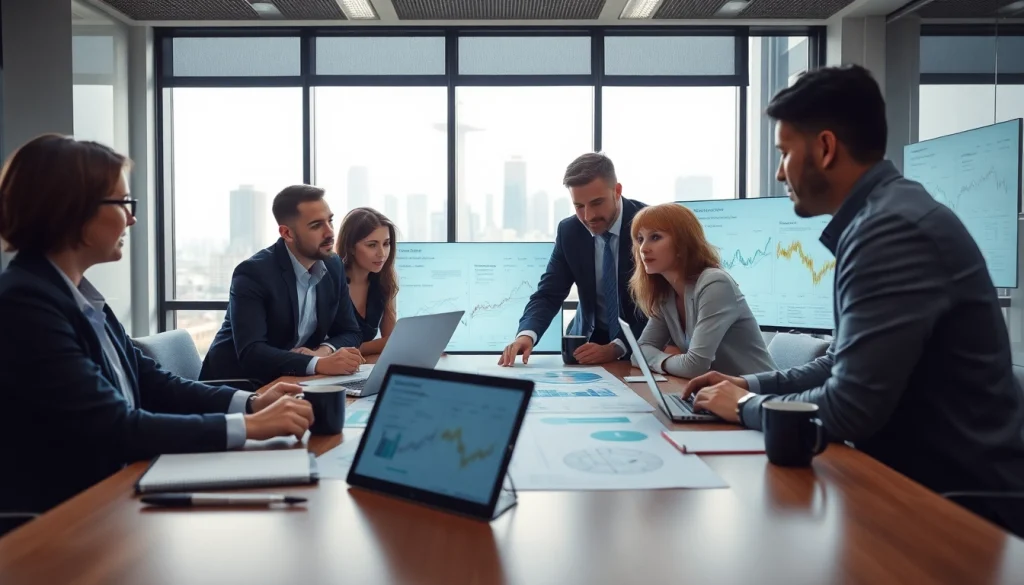 Effective Acquisition Planning session with a diverse team analyzing strategies.