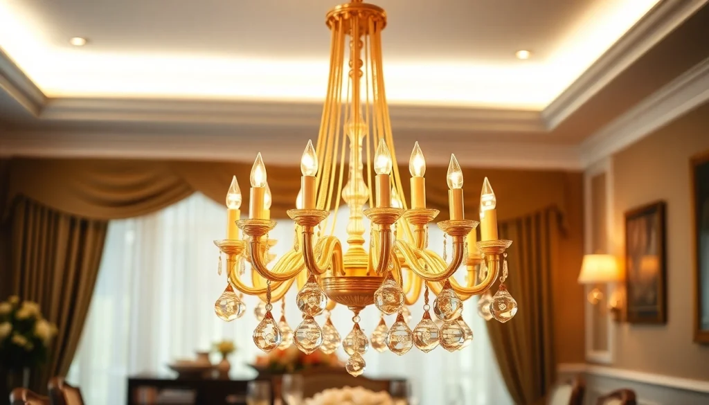 Highlight elegant 19 bulb chandelier illuminating a tastefully decorated dining room setting.