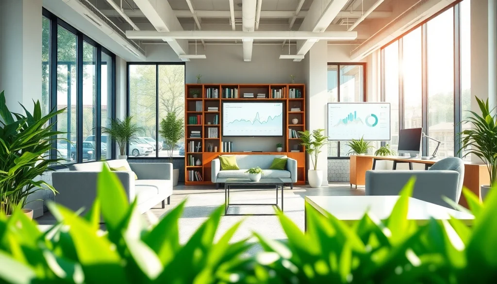 Brightet logo showcased in a creative workspace with vibrant decor and sleek technology.