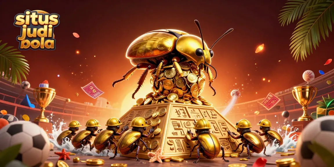 Engage with situs judi bola through thrilling sports betting action in this vibrant 3D illustration.