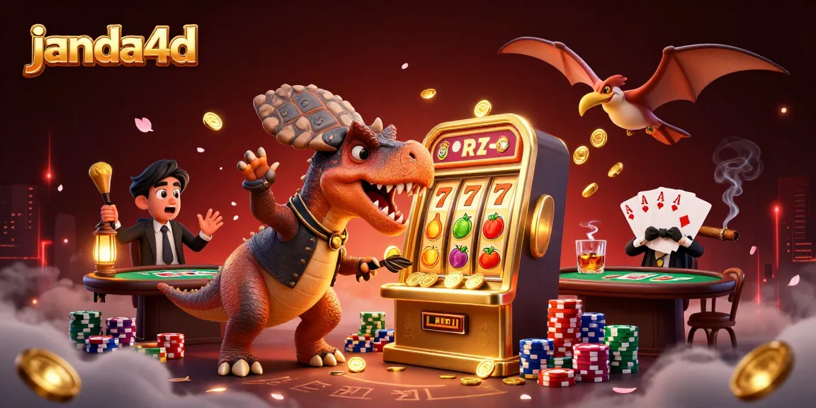 Gambaran janda4d dari pachycephalosaurus yang menanduk mesin slot untuk jackpot, dengan elemen kasino seru.
